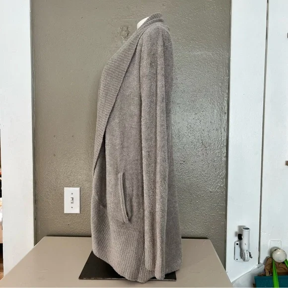 Barefoot Dreams CozyChic Lite Women’s Circle Cardi Sweater Dove Gray Size L - Picture 4 of 16
